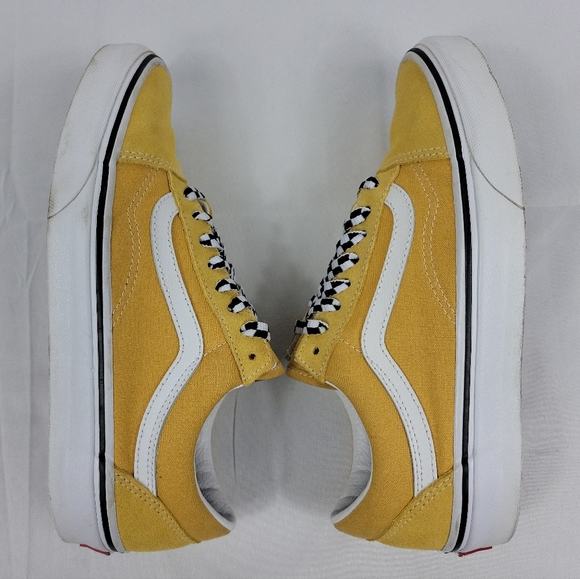 Vans Off The Wall Low Top Comfort Shoes Mens 6.5 Womens 8 Yellow Sneakers 751505 - Picture 10 of 12